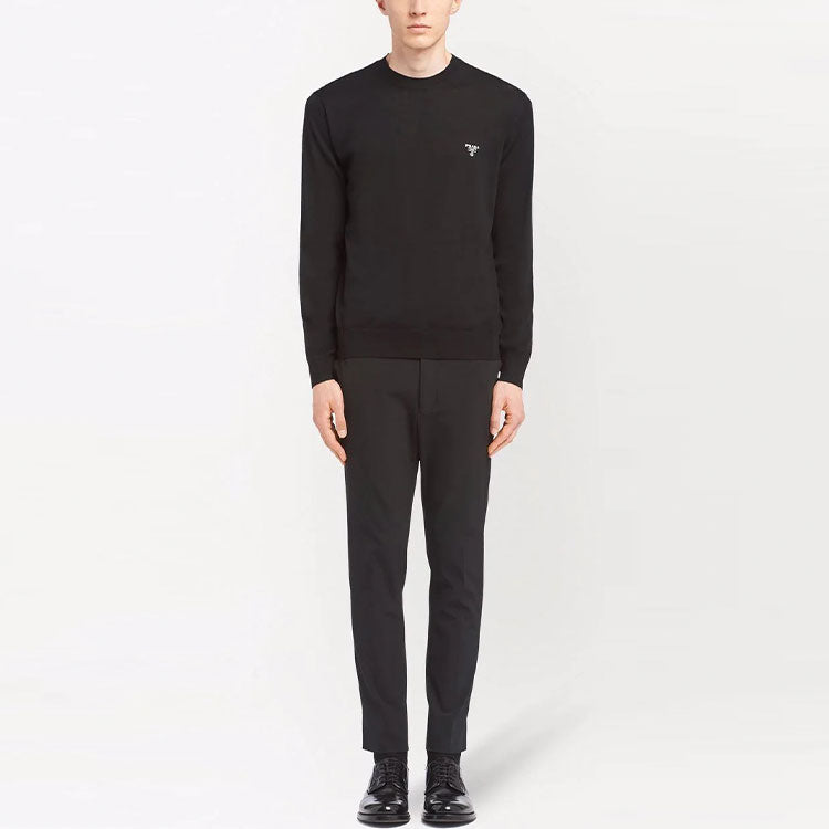 PRADA Logo Embroidered Crewneck Jumper