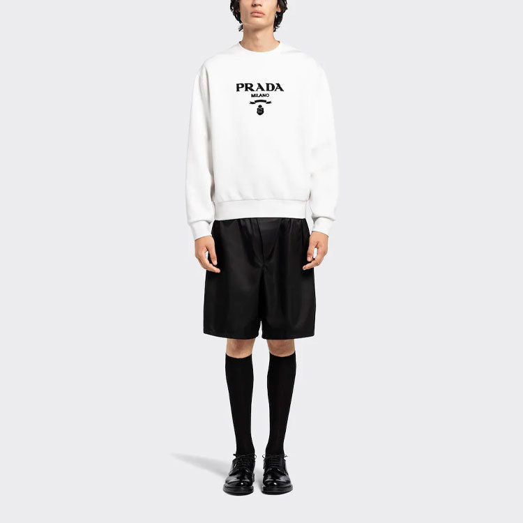 PRADA Chenille Logo Crewneck Sweatshirt