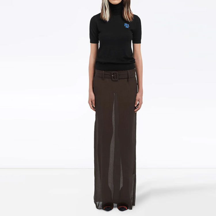 PRADA Casual Long Skirts Women's Coffee Brown