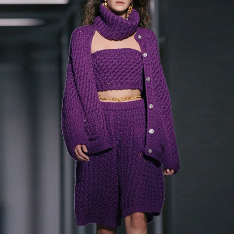CHANEL Casual Shorts Women's Purple