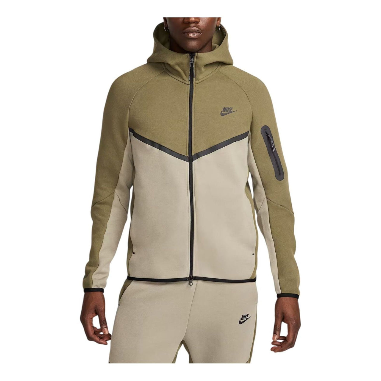 Nike Tech Fleece Windrunner Full-Zip Jacket 'Medium Olive Light Army Black' HV0949-222