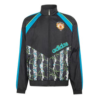 adidas Manchester United Woven Jacket 90 Asia Sizing 'Black Blue' KD5815