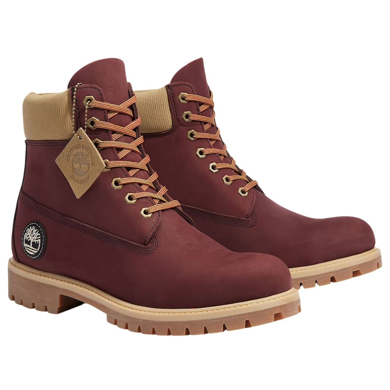 Timberland 6 Inch Premium Waterproof Boot 'Burgundy Beige Nubuck' TB0A2P6WEQ3