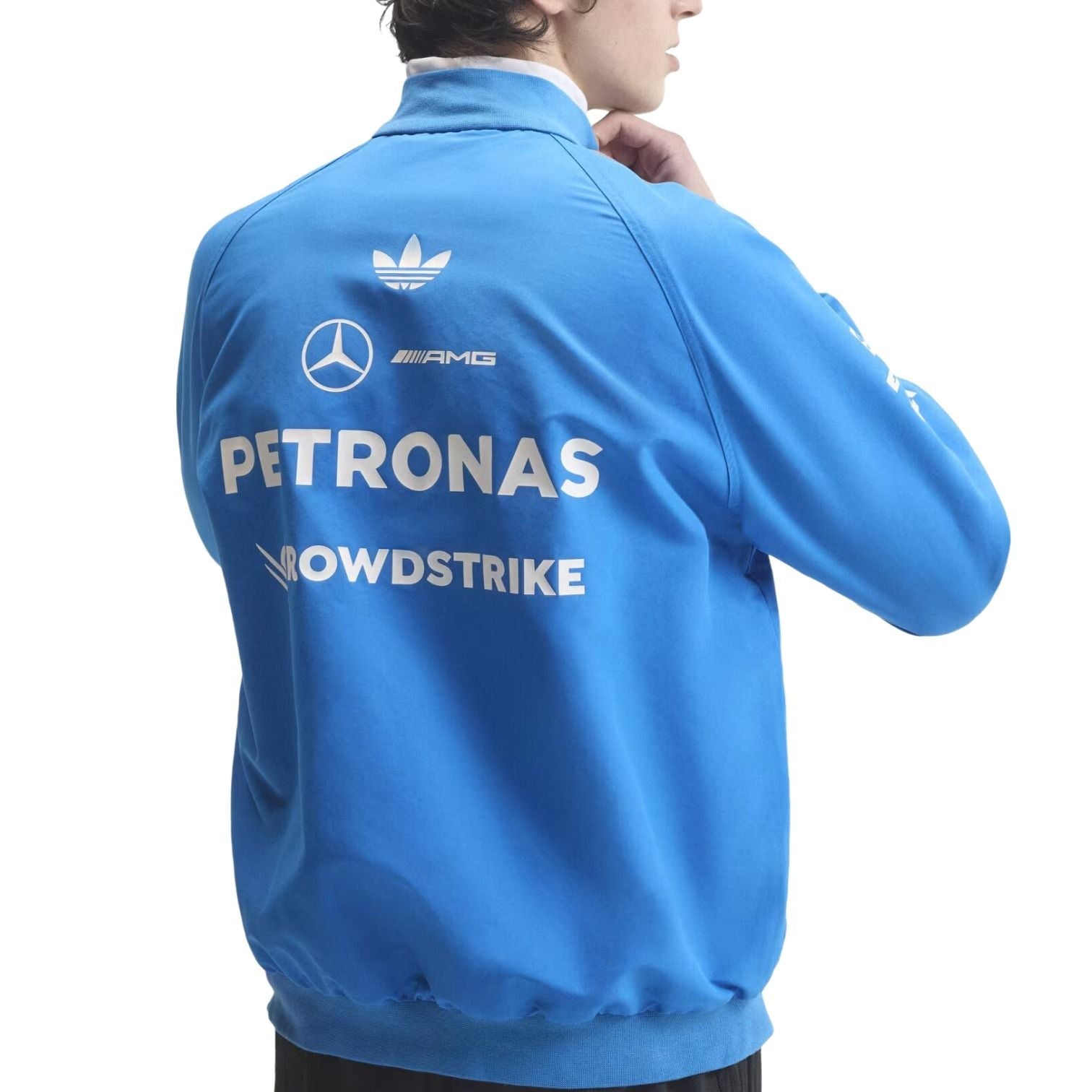 adidas x Mercedes AMG Petronas Formula 1 Team Blue Wonder Driver Harrington Jacket Asia Sizing 'Blue Bird' KT5125