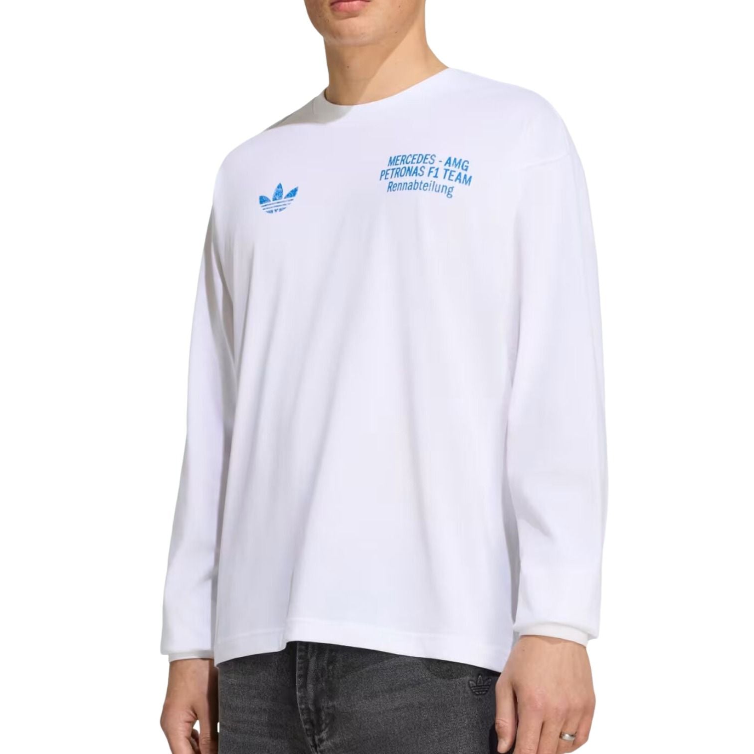 adidas x Mercedes AMG Petronas Formula 1 Team Blue Wonder T-Shirt Asia Sizing 'White' KT5131