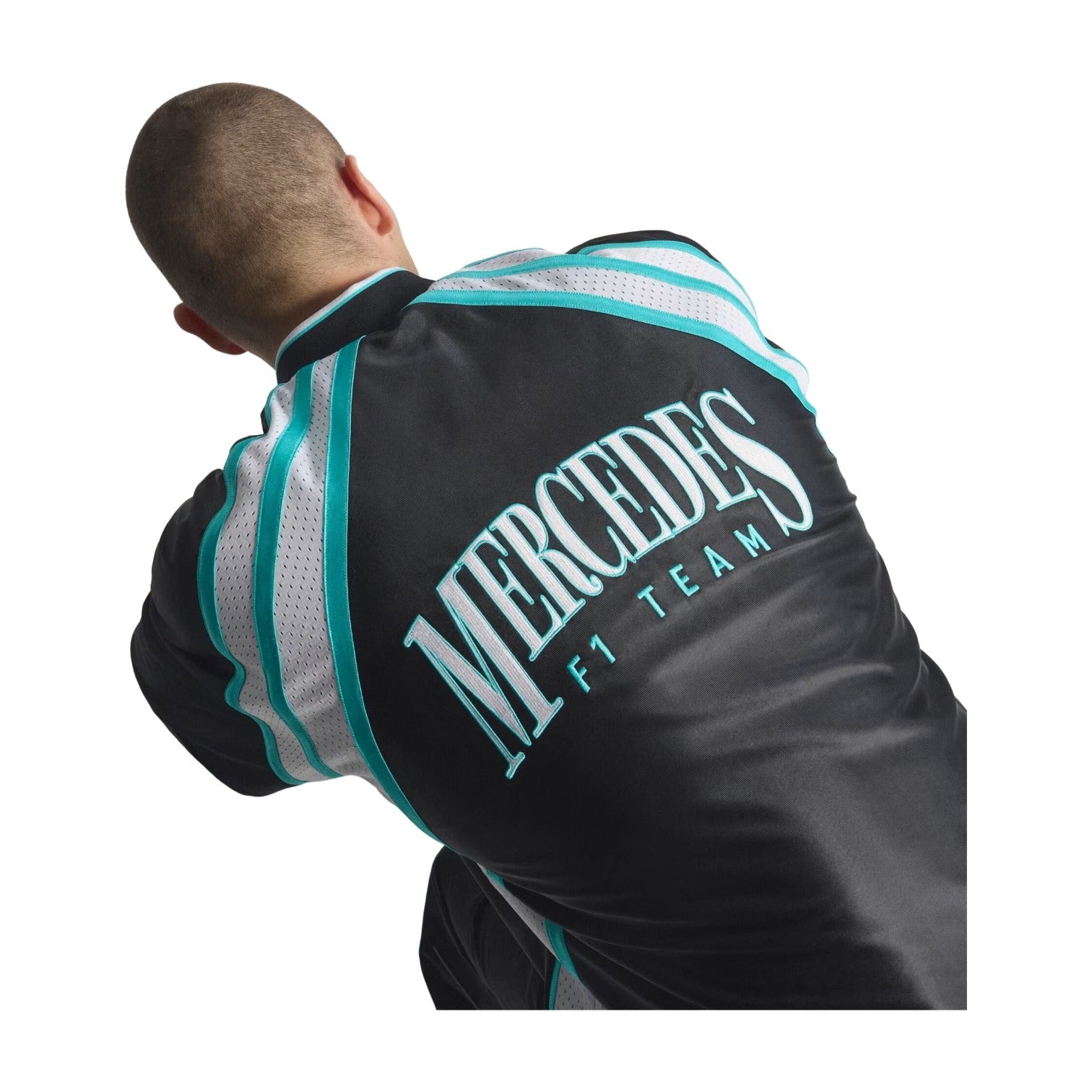 adidas x Mercedes - AMG Petronas Formula One Team Las Vegas Baseball Shirt 'Black White' KG4743