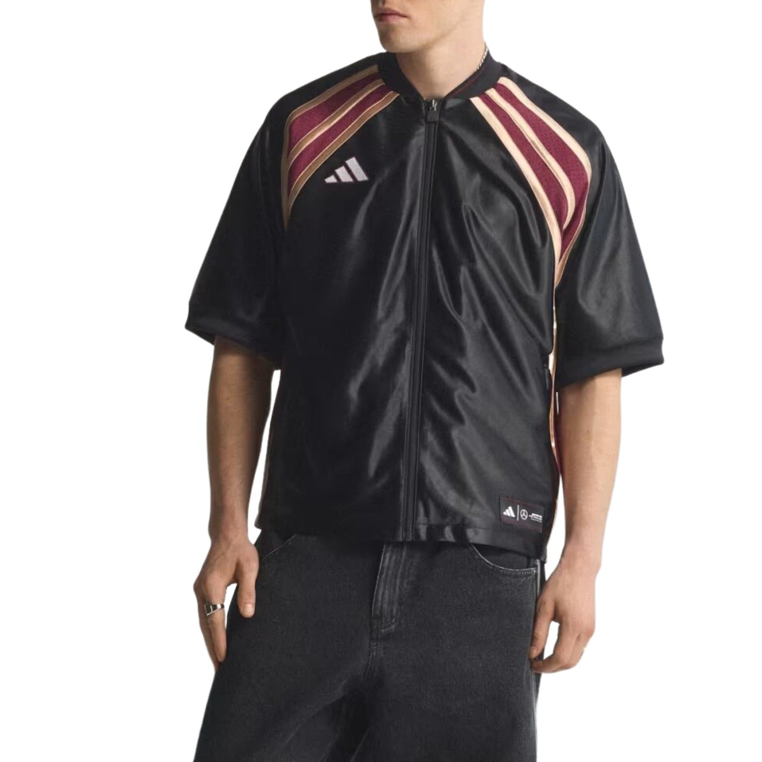 adidas x Mercedes - AMG Petronas Formula One Team Las Vegas Baseball Shirt 'Victory Crimson Black' KG4796