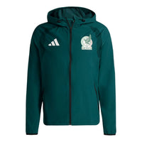 adidas Mexico Tiro Travel Full Zip Windbreaker 'Aurora Ivy' JZ6486