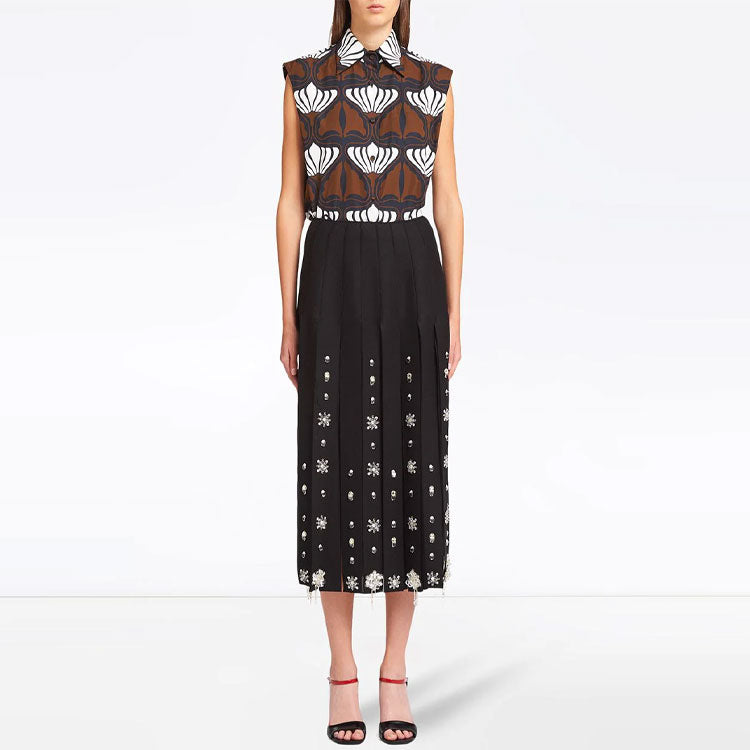 PRADA Casual Long Skirts Women's Black