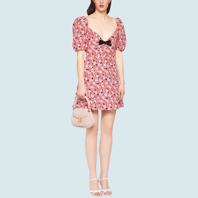 MIU MIU SS21 Short Sleeved Dress Women's Pink