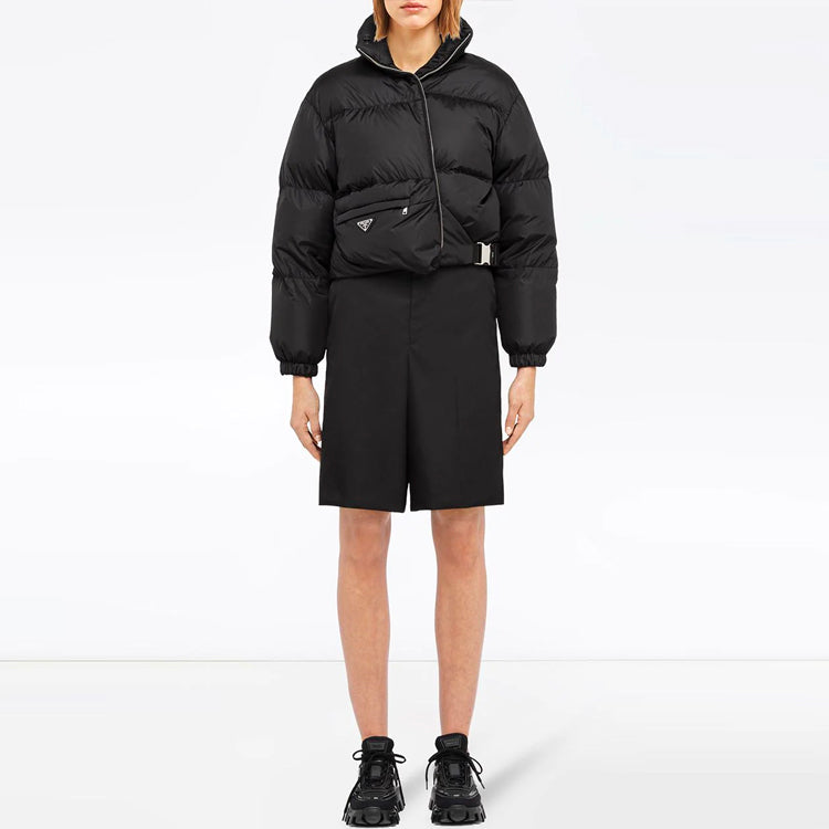 PRADA Cropped Coat Women's Black
