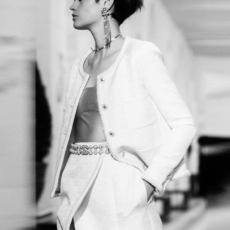 CHANEL Jacket Fall Women's White
