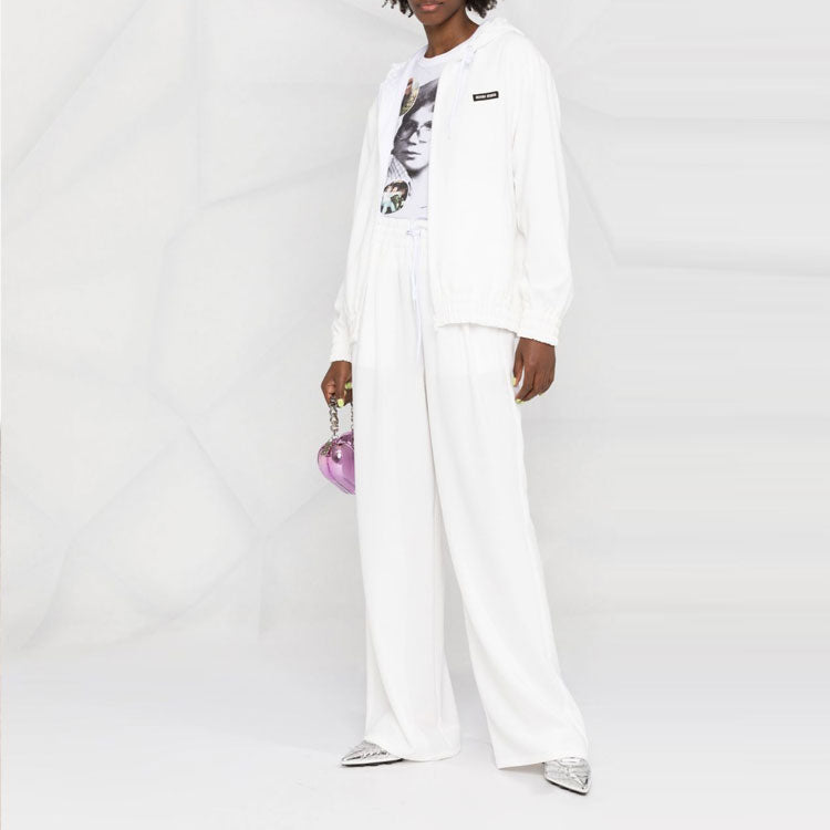 MIU MIU FW21 Sweatshirt Coat Women's White