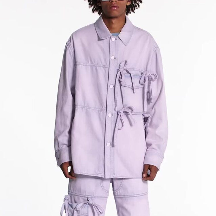 LOUIS VUITTON New Quarterly Products Of LV Shirts Men Light Purple