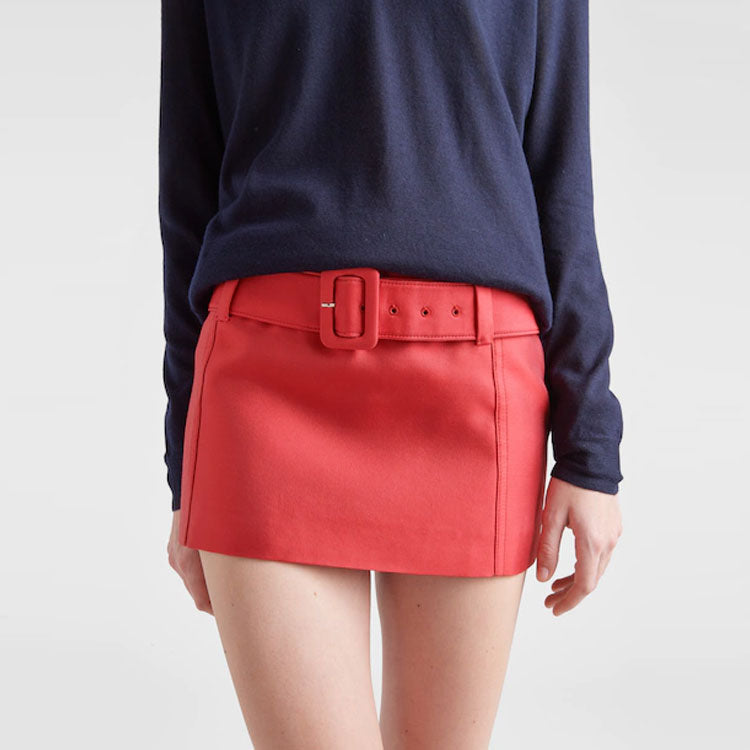 PRADA Casual Short Skirts Women's Red