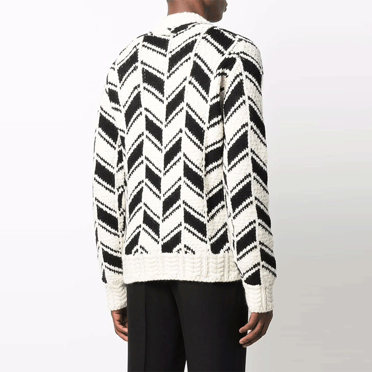 SAINT LAURENT Chevron Jacquard Jumper
