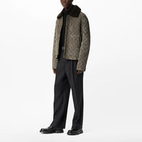 LOUIS VUITTON Leather Jacket Men's Brown