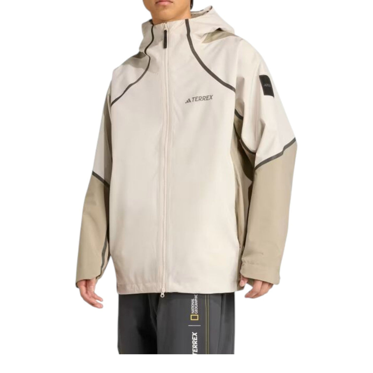 adidas x National Geographic Climaproof Rain Jacket Asia Sizing 'Alumina Silver Pebble' KC2342