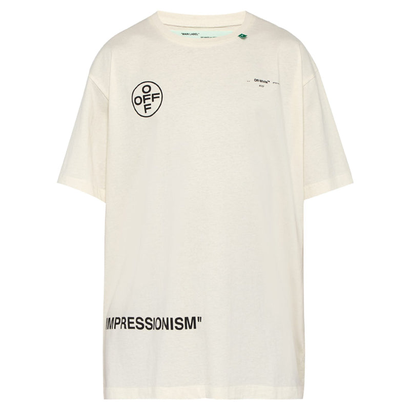 Off-White Oversized Diag Stencil T-Shirt 'White Fuchsia Pink' OMAA038R191850150228-WH