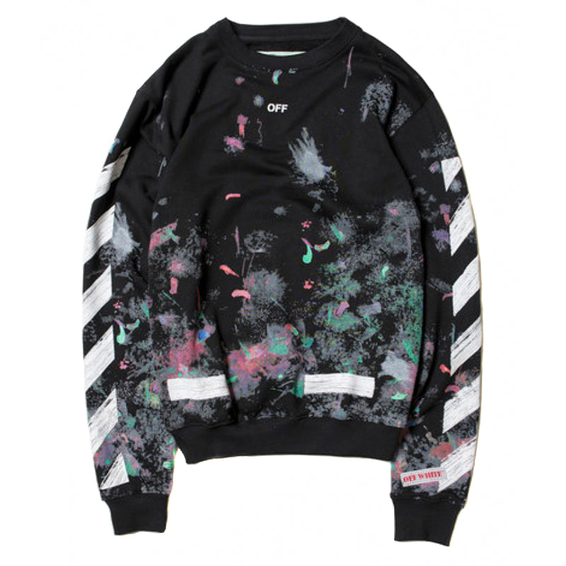 Off-White Diag Galaxy Brushed LS Tee OMAB001F176200309901-BK
