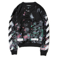 Off-White Diag Galaxy Brushed LS Tee OMAB001F176200309901-BK