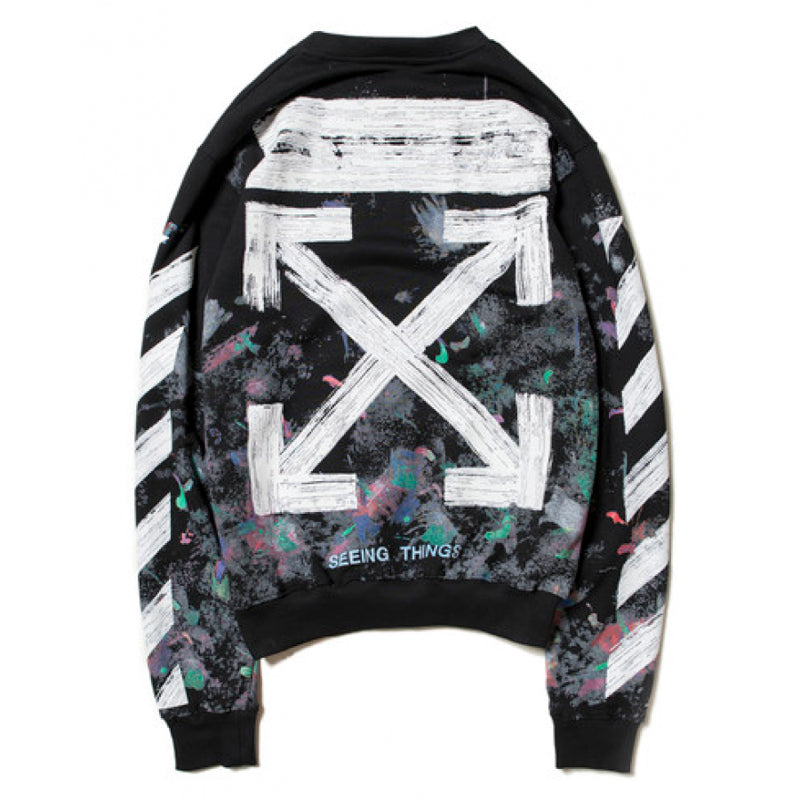 Off-White Diag Galaxy Brushed LS Tee OMAB001F176200309901-BK