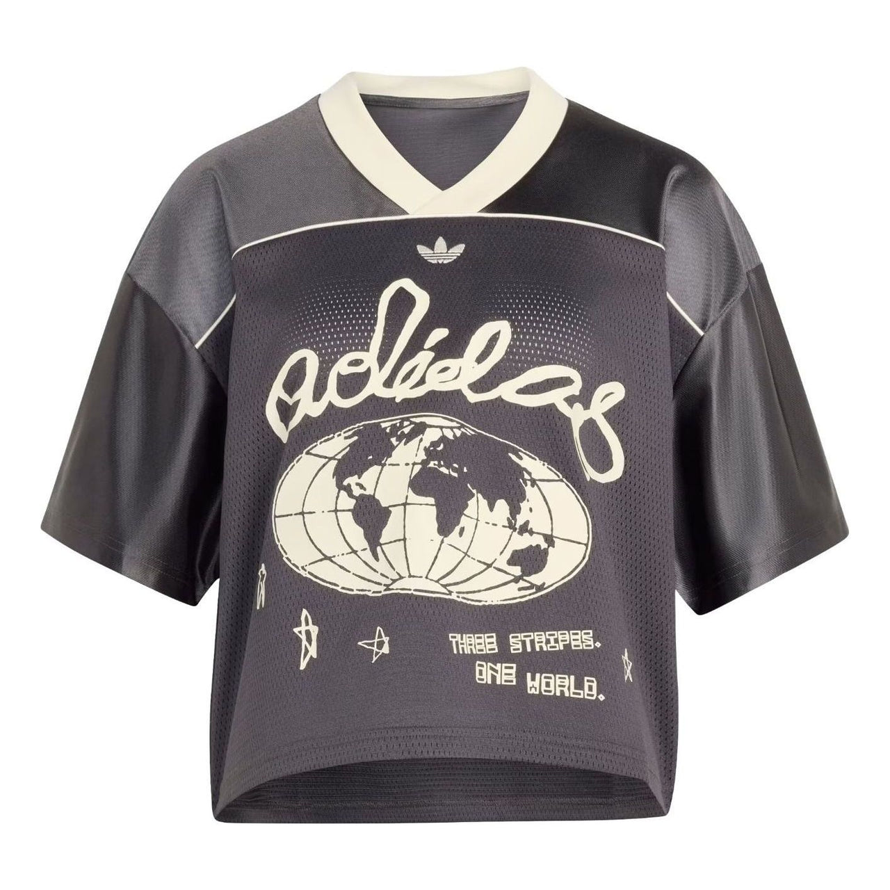 (WMNS) adidas Cropped Scoccer Jersey 'Utility Black' KU9201