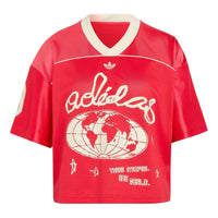 (WMNS) adidas Cropped Scoccer Jersey 'Pure Ruby' KU9202