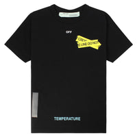 Off-White Firetape SS Tee 'Black Yellow' OWKC002-0160-BK