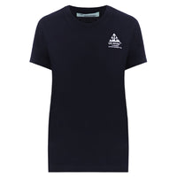 (WMNS) Off-White Carryover Fitted Tee 'Black Flower Pattems' OWKC040-1001