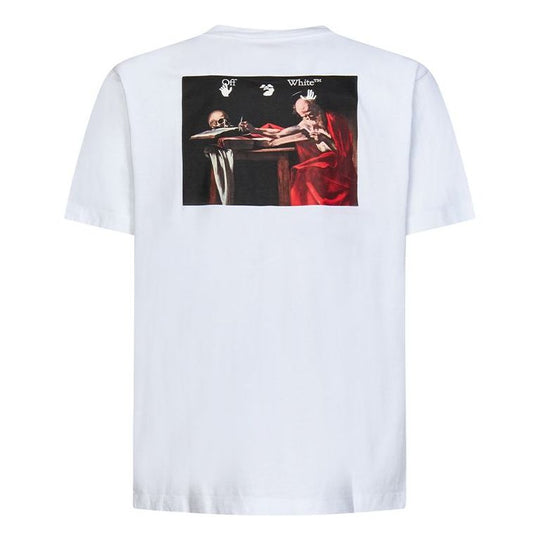 Off-White Caravaggio Paint Slim Tee 'White Black' OMAA027C99JER0050110