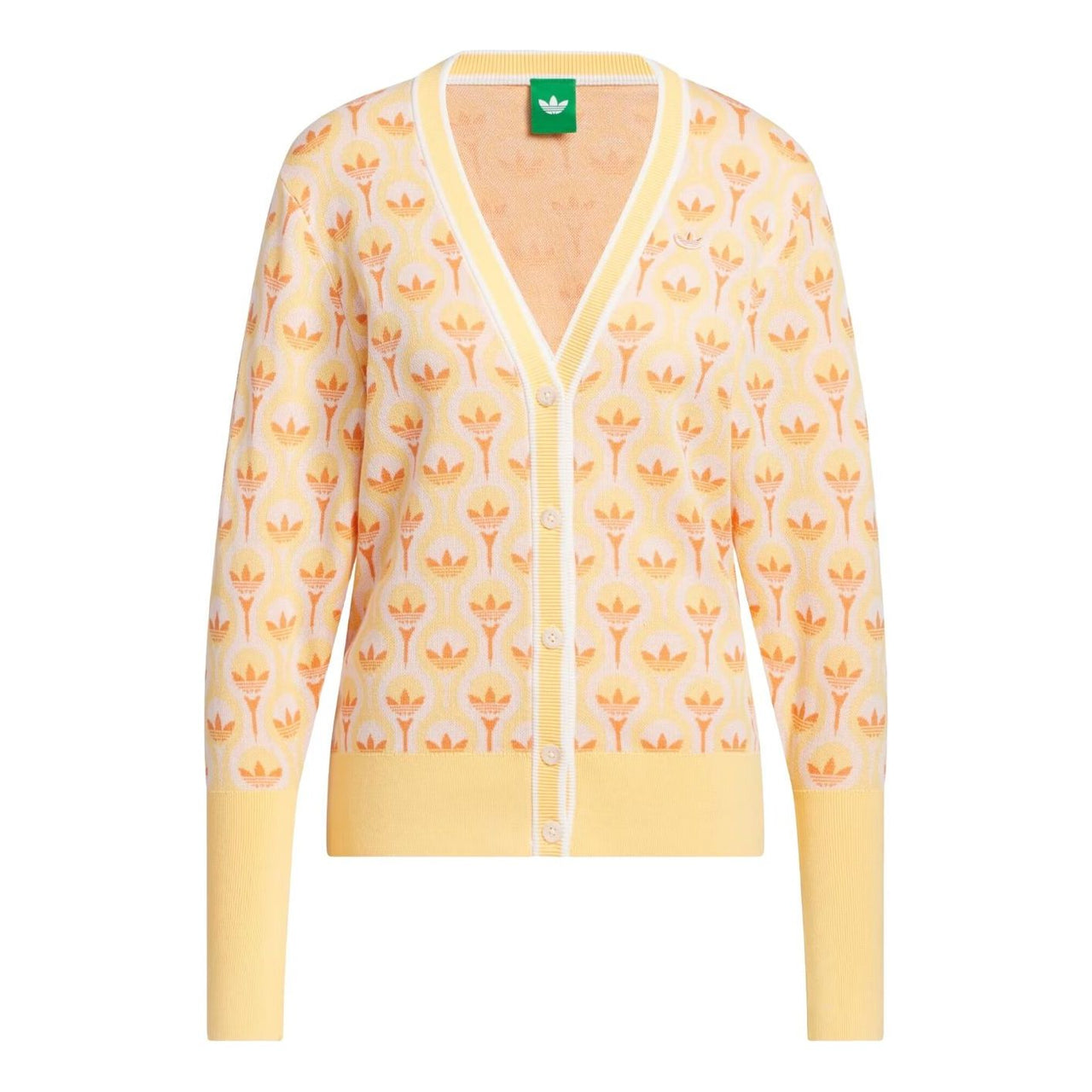 (WMNS) adidas All Over Cardigan 'White Ice Tangerine' KE7781