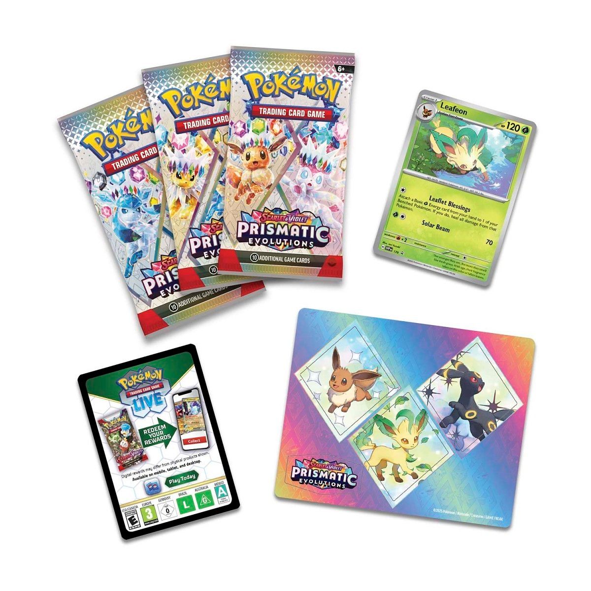 Pokemon Card Eng. 2025 Pokemon SV: Prismatic Evolutions Tech Sticker Collection Box 'Leafcon' 10-10022-102
