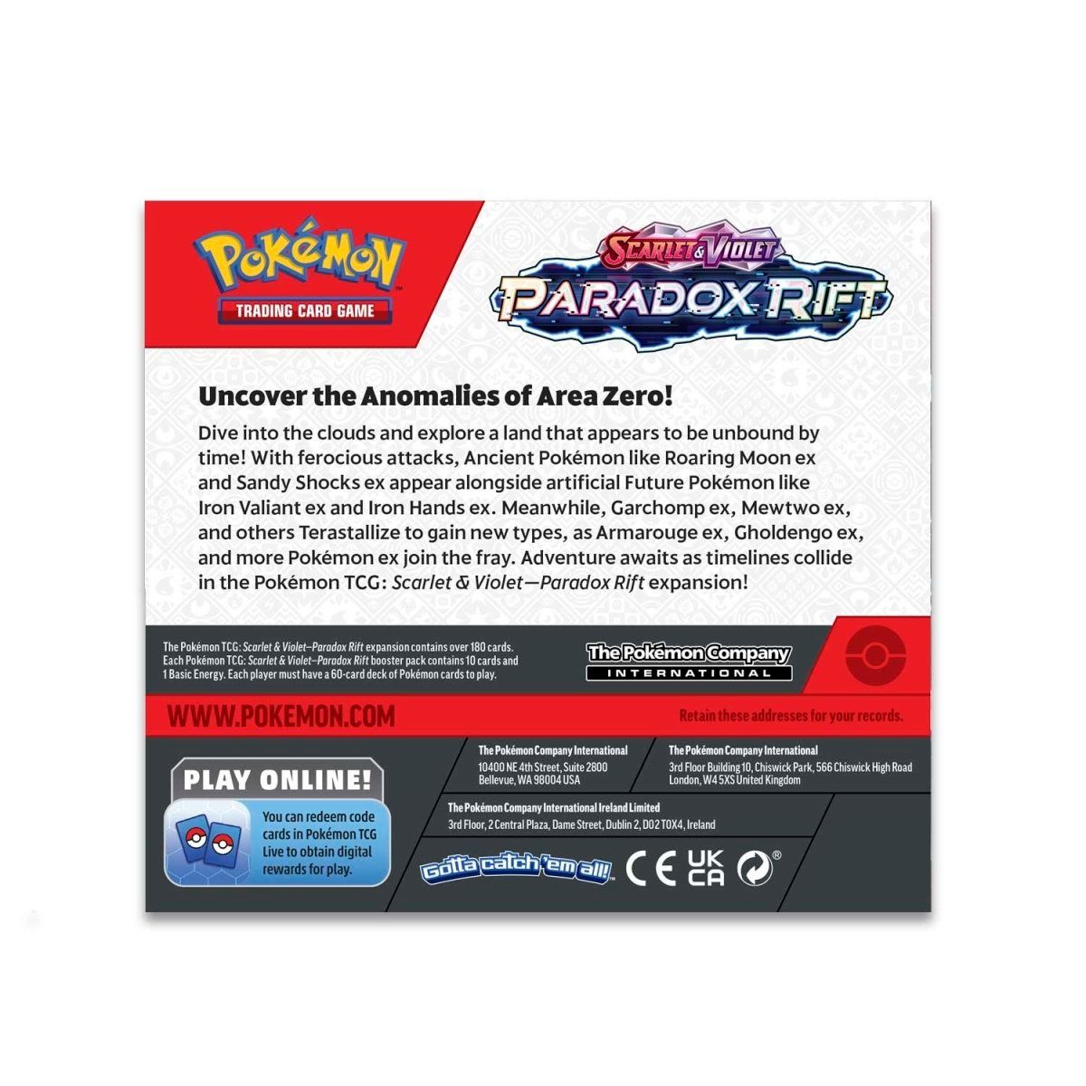 Pokemon Card Eng. Scarlet & Violet SV04: Paradox Rift Booster Box 699-85399