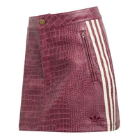(WMNS) adidas Pleather Mini Skirt Asia Sizing 'Maroon' KD8785