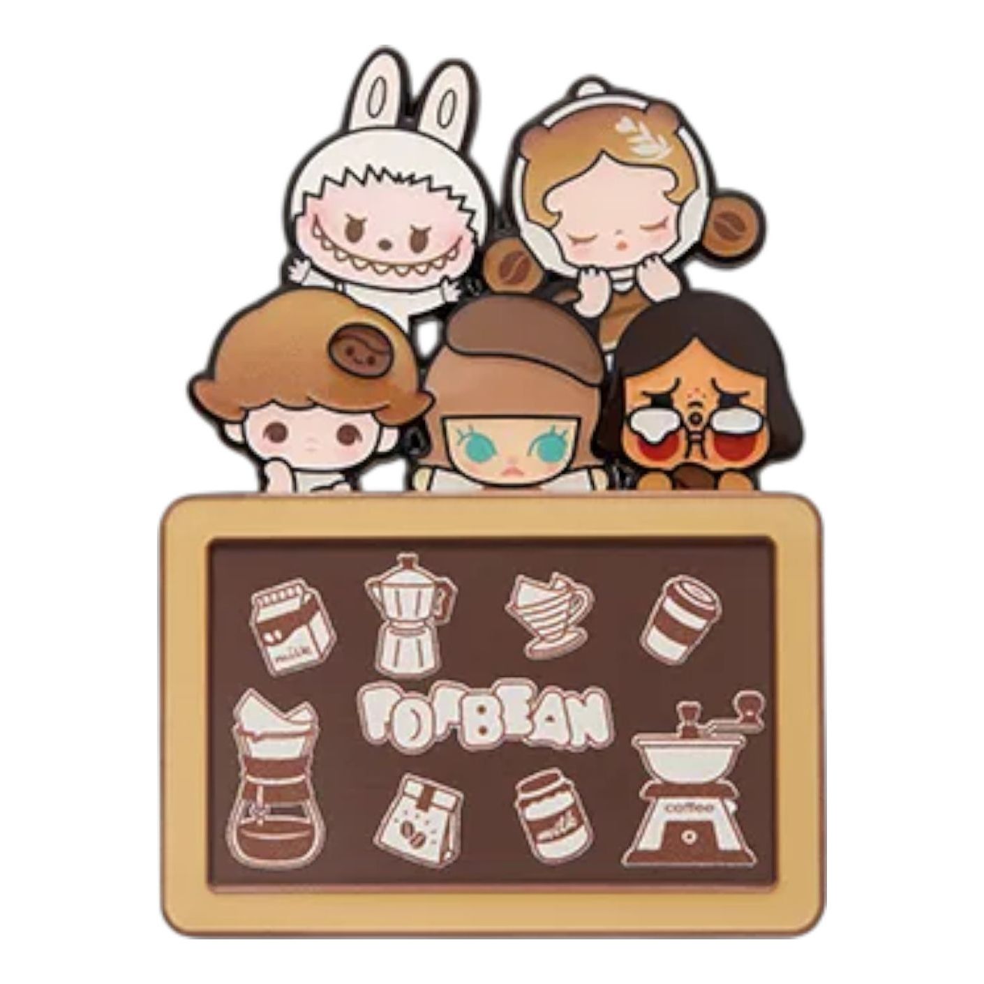Pop Mart Pop Bean Coffee Factory Fridge Magnet 'Coffee Family Combo' Secret Edition PPMT-2508-0039-CFCS