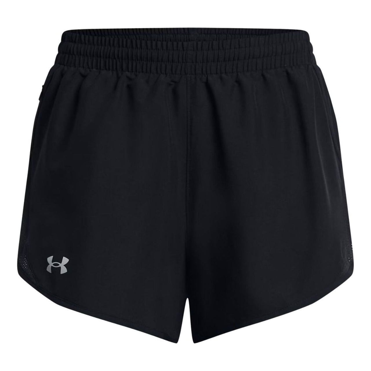 (WMNS) Under Armour Fly-By 3" Shorts Asia Sizing 'Black Reflective' 1382438-001
