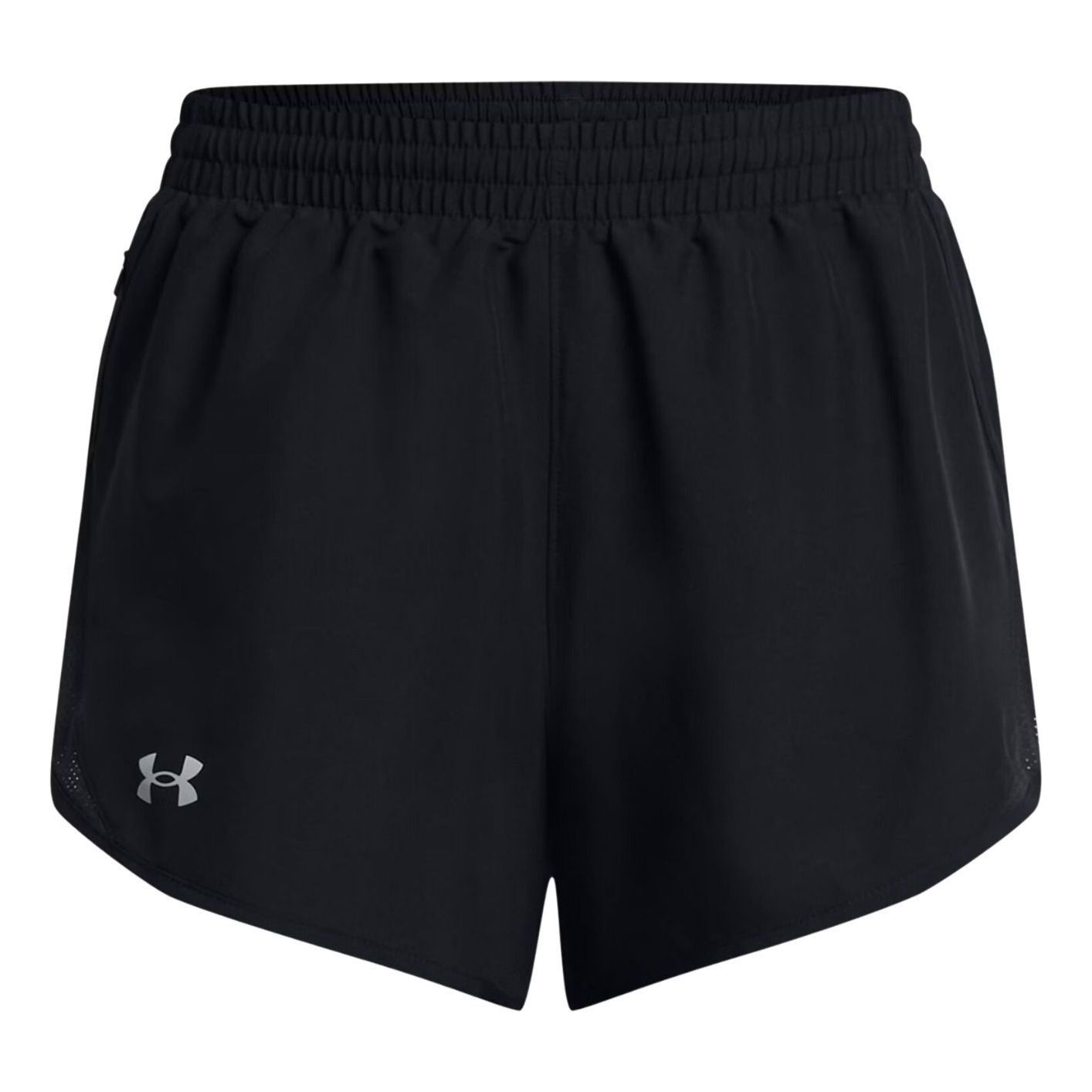 (WMNS) Under Armour Fly-By 3" Shorts Asia Sizing 'Black Reflective' 1382438-001