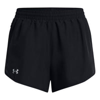 (WMNS) Under Armour Fly-By 3" Shorts Asia Sizing 'Black Reflective' 1382438-001