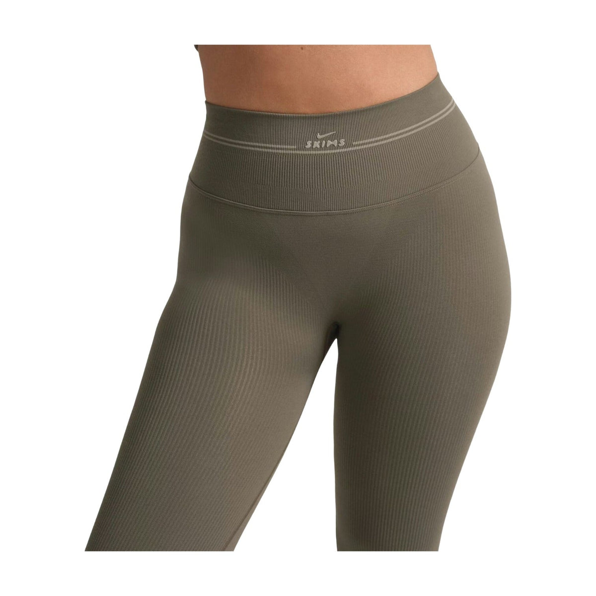 (WMNS) Nike x SKIMS Ribbed Seamless 26" Legging 'Dusty Oakmoss' PTLEG10262W-DOD
