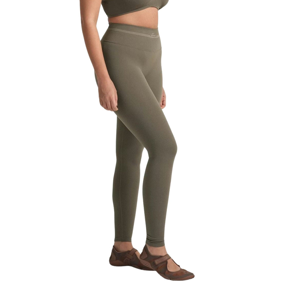 (WMNS) Nike x SKIMS Ribbed Seamless 26" Legging 'Dusty Oakmoss' PTLEG10262W-DOD