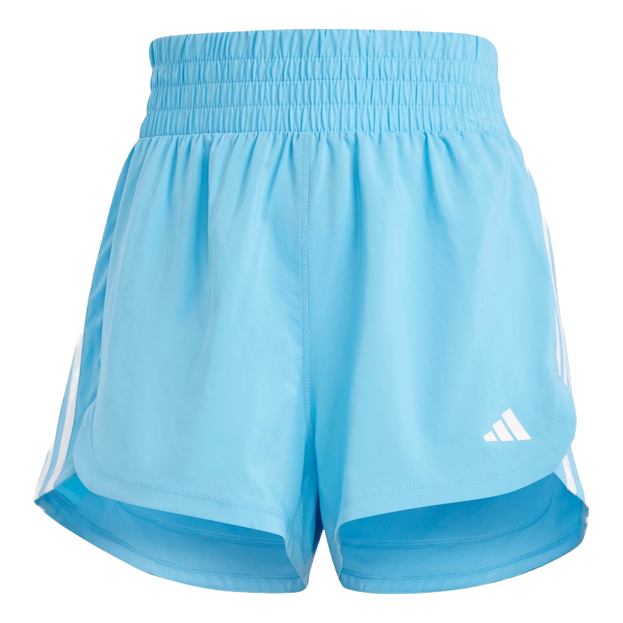 (WMNS) adidas Pacer Training 3-Stripes Woven High-Rise Shorts Asia Sizing 'Light Blue' IS1664