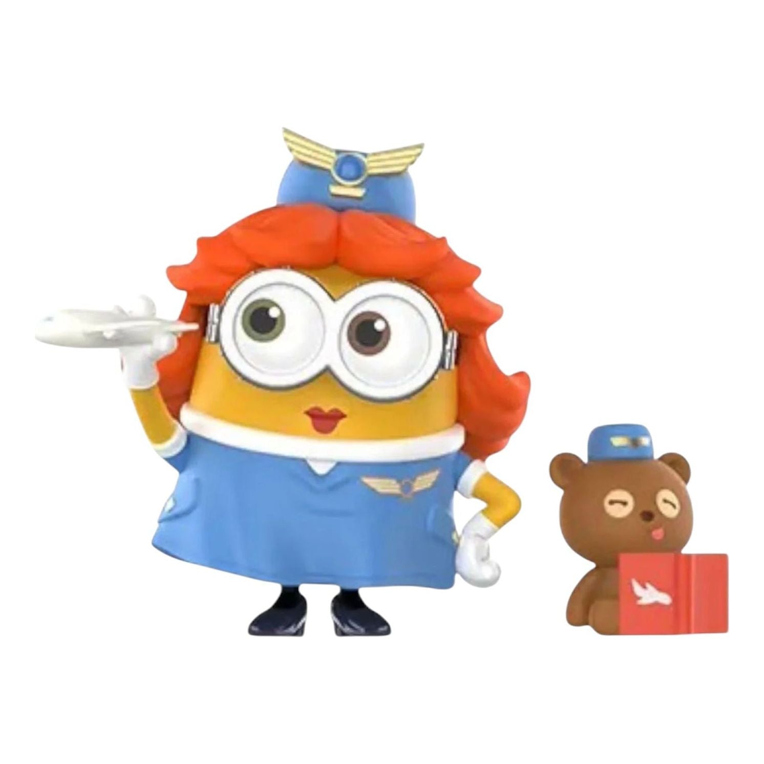 Pop Mart Minions Bedtime Stories by Bob and Tim Figures 'Airplane Safety' PPMT-2506-0027-885370000