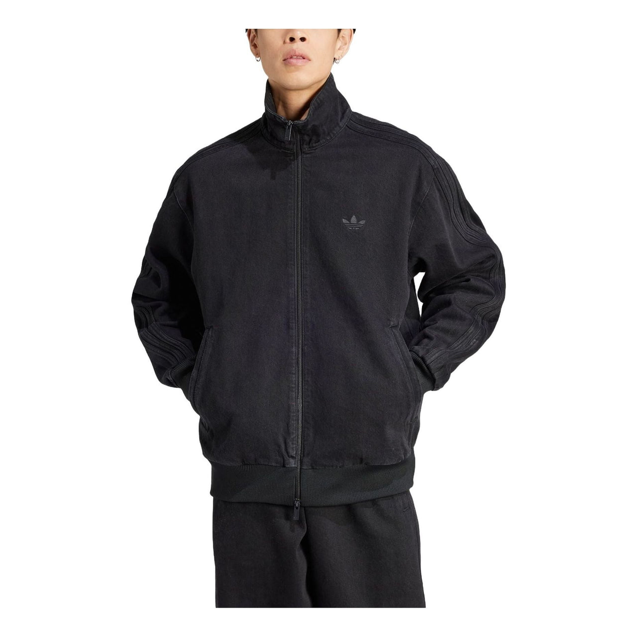 adidas Premium Denim Firebird Track Jacket 'Black' IT7461