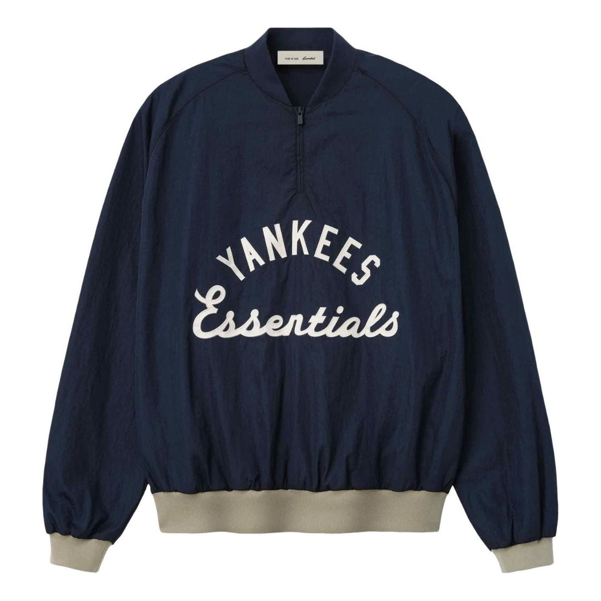 Fear of God Essentials x Yankees Half Zip Pullover 'Dark Sapphire Overland Rib' RW00231
