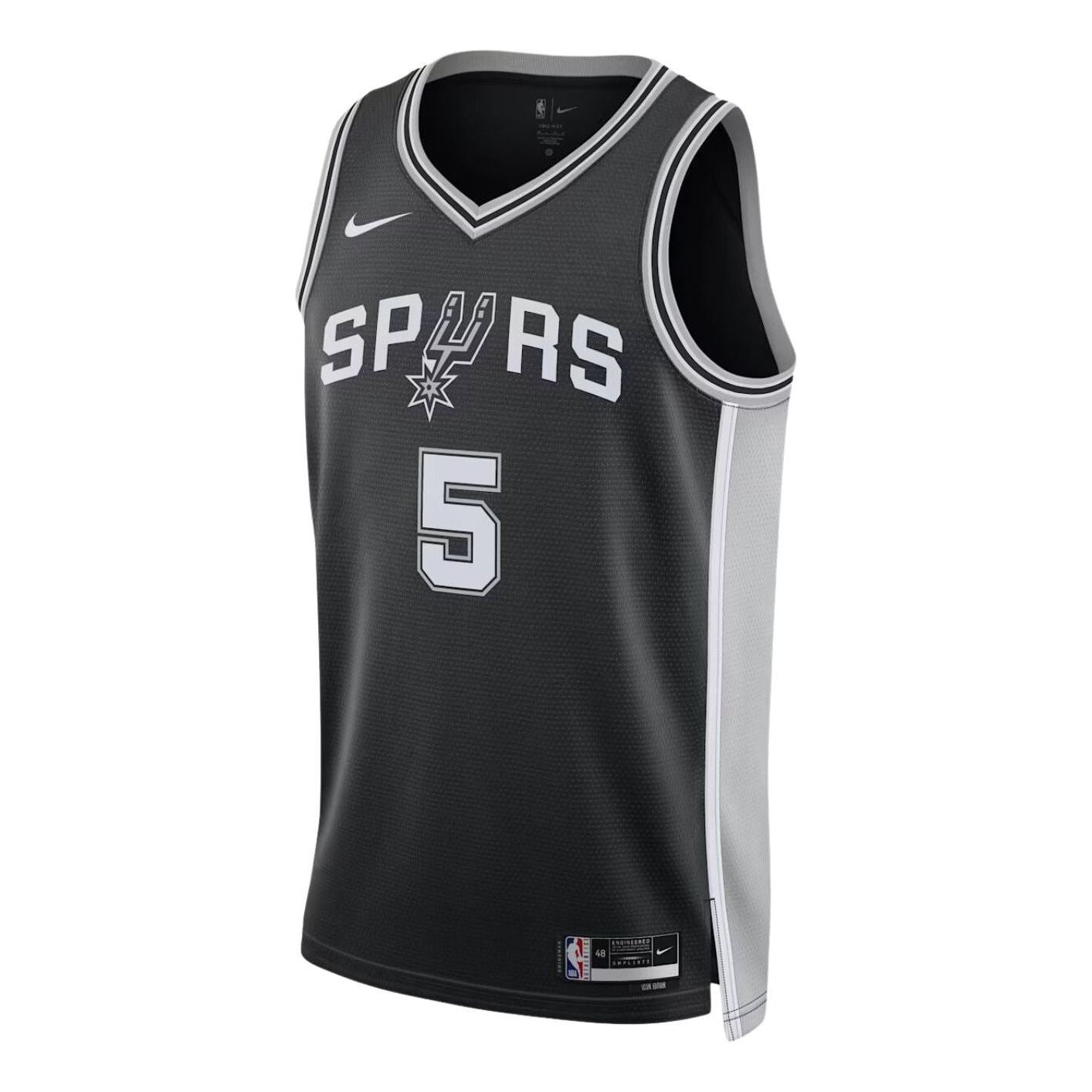 Nike Dri-FIT NBA Stephon Castle San Antonio Spurs Icon Edition Swingman Jersey 'Black' DN2022-017