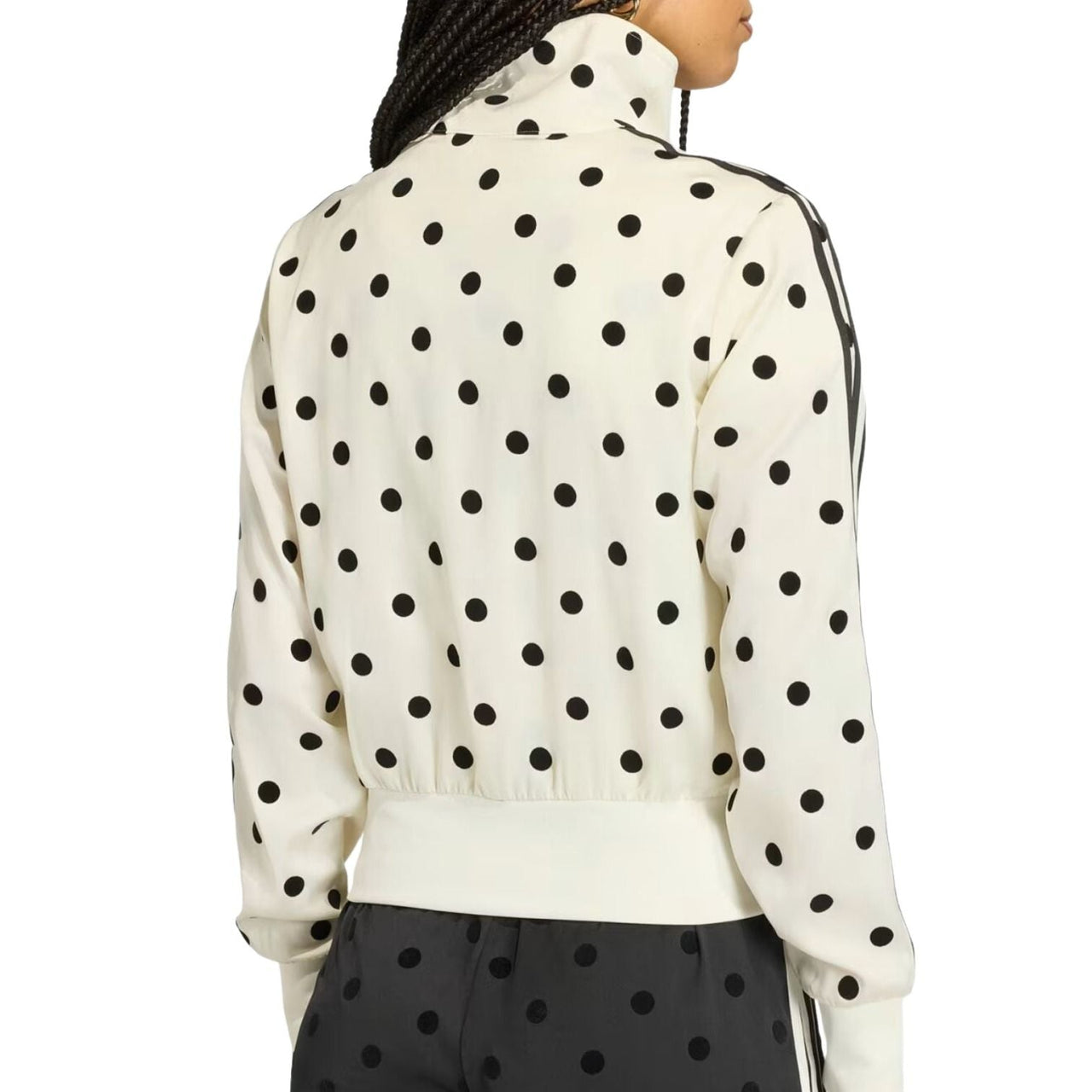 (WMNS) adidas Satin Polka Dots TT Track Jacket 'Off White' KV1165