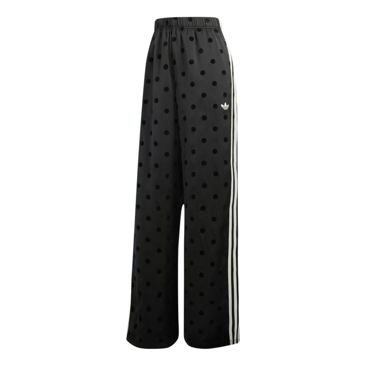 (WMNS) adidas Satin Polka Dots Wide Leg Pant Asia Sizing 'Black' KV1169