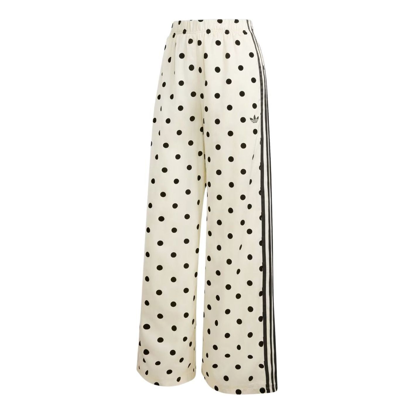 (WMNS) adidas Satin Polka Dots Wide Leg Pant 'Off White' KV1168