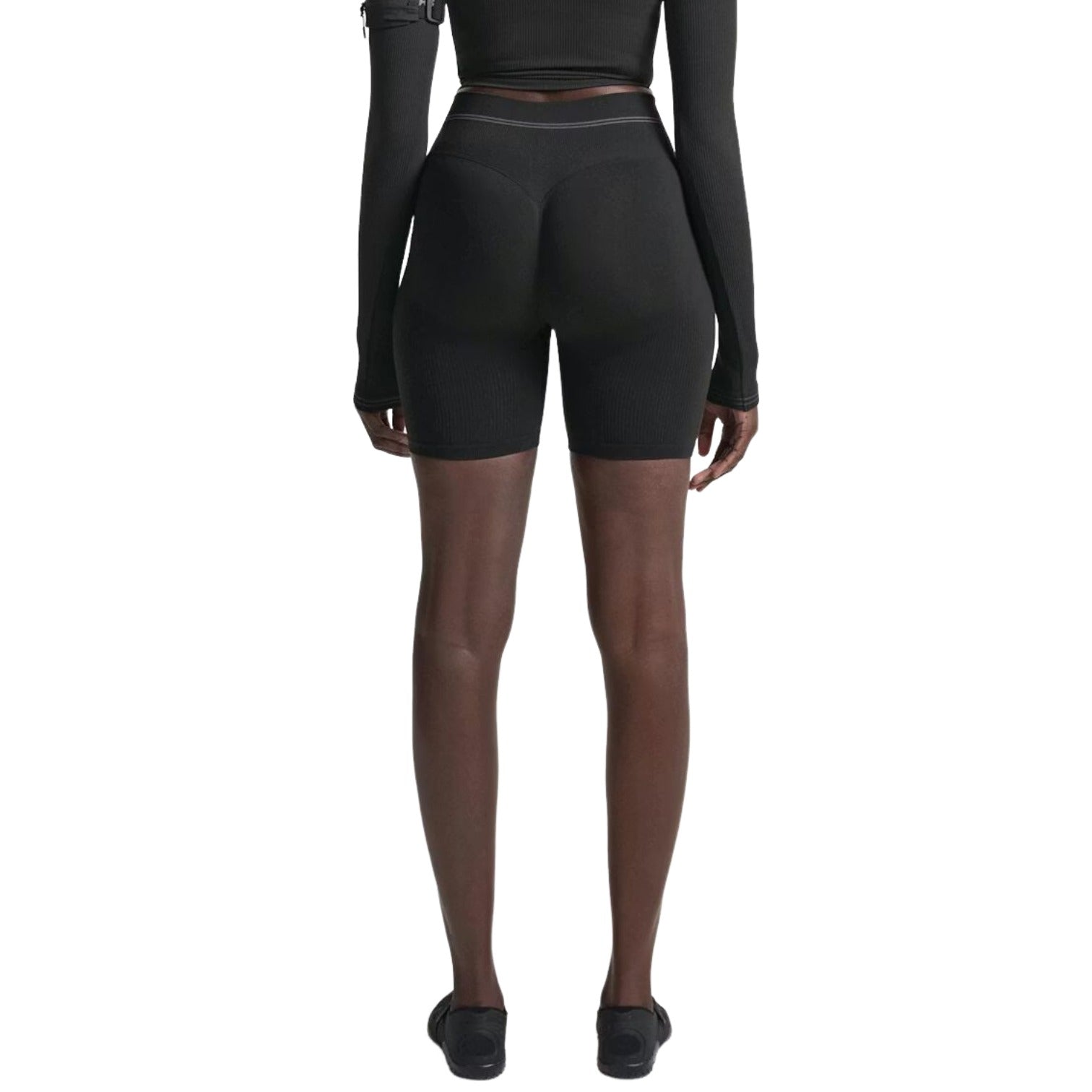 (WMNS) Nike x SKIMS Ribbed Seamless 5" Biker Short 'Obsidian' SHSHO9724W-OAR